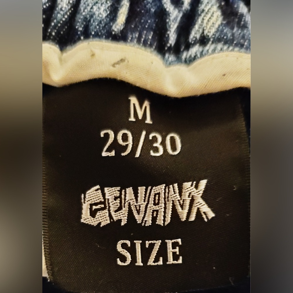 Evisu x Genanx Colorblock Patched Cargo Carpenter Bermuda Denim Shorts Jeans - Picture 8 of 8
